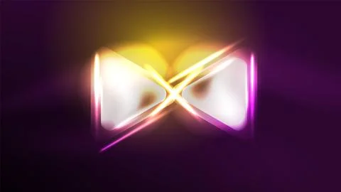 Techno neon triangles with light effects in the dark Stock Illustration