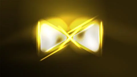 Techno neon triangles with light effects in the dark 스톡 일러스트