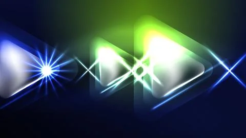Techno neon triangles with light effects in the dark Stock Illustration
