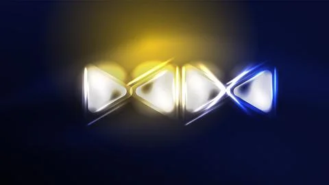 Techno neon triangles with light effects in the dark Stock Illustration