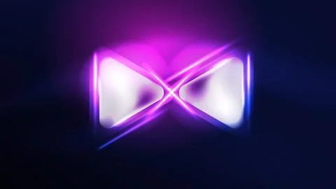 Techno neon triangles with light effects in the dark 스톡 일러스트