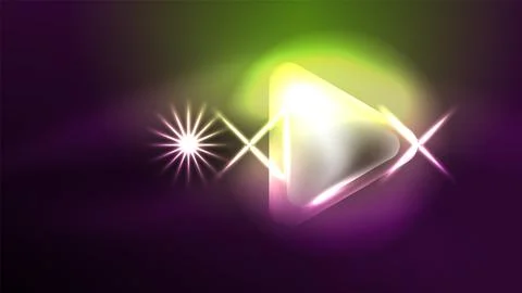 Techno neon triangles with light effects in the dark Illustrazione stock