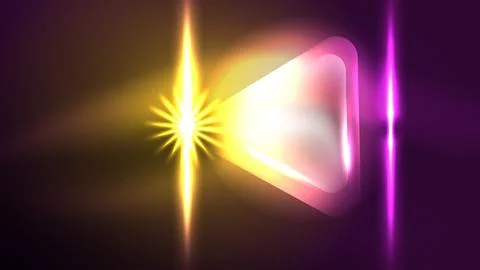 Techno neon triangles with light effects in the dark Illustrazione stock