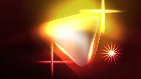 Techno neon triangles with light effects in the dark Illustrazione stock