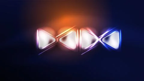 Techno neon triangles with light effects in the dark Stock Illustration