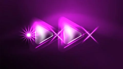 Techno neon triangles with light effects in the dark Illustrazione stock