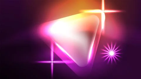 Techno neon triangles with light effects in the dark 스톡 일러스트