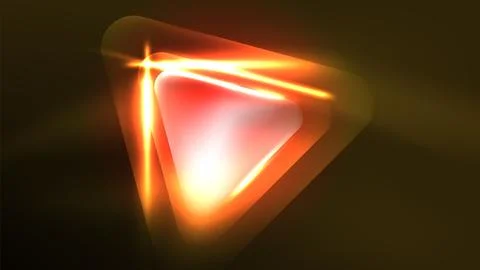 Techno neon triangles with light effects in the dark Stock Illustration