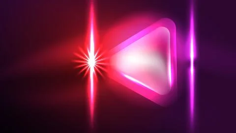 Techno neon triangles with light effects in the dark 스톡 일러스트
