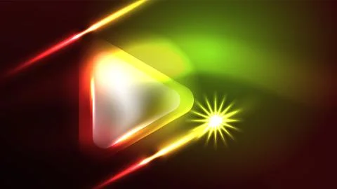 Techno neon triangles with light effects in the dark 스톡 일러스트