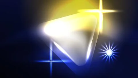 Techno neon triangles with light effects in the dark Illustrazione stock