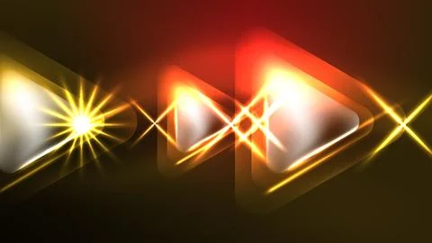 Techno neon triangles with light effects in the dark 스톡 일러스트