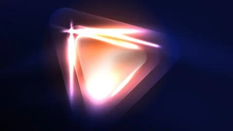 Techno neon triangles with light effects in the dark 스톡 일러스트