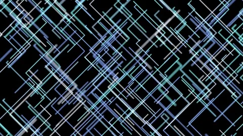 Techno network of colored lines. Seamless loop Stock Footage 111746633