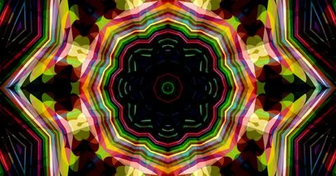 Techno Pixel Abstract Geometric Symmetric Pattern Cyber Tech Stock Illustration