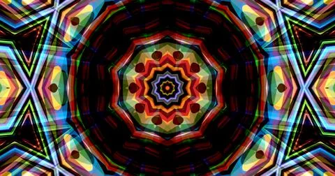 Techno Pixel Abstract Geometric Symmetric Pattern Cyber Tech Stock Illustration