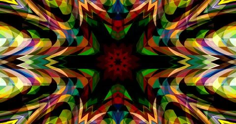 Techno Pixel Abstract Geometric Symmetric Pattern Cyber Tech Stock Illustration