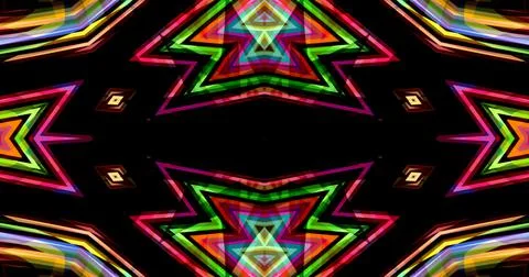 Techno Pixel Abstract Geometric Symmetric Pattern Cyber Tech Illustrazione stock