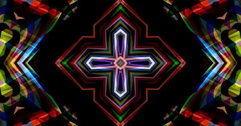 Techno Pixel Abstract Geometric Symmetric Pattern Cyber Tech Illustrazione stock