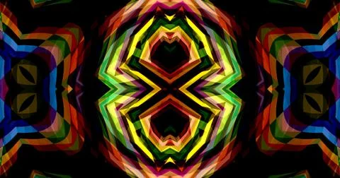 Techno Pixel Abstract Geometric Symmetric Pattern Cyber Tech Stock Illustration
