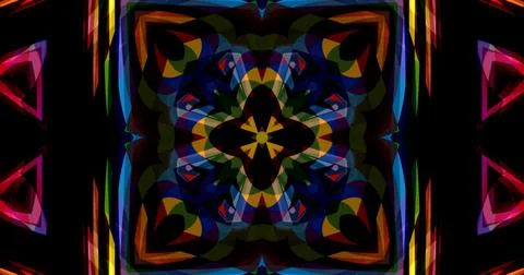 Techno Pixel Abstract Geometric Symmetric Pattern Cyber Tech Stock Illustration