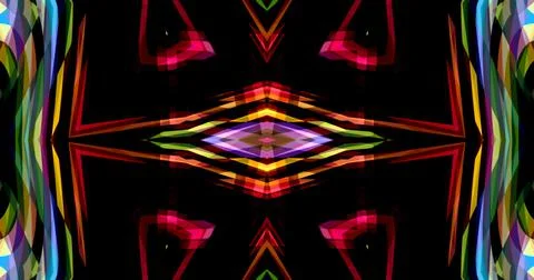 Techno Pixel Abstract Geometric Symmetric Pattern Cyber Tech Stock Illustration