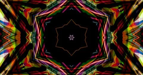Techno Pixel Abstract Geometric Symmetric Pattern Cyber Tech Stock Illustration