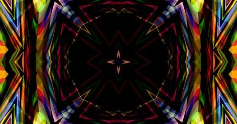 Techno Pixel Abstract Geometric Symmetric Pattern Cyber Tech Stock Illustration