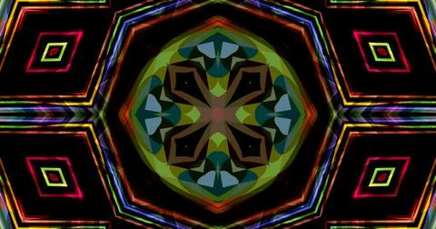 Techno Pixel Abstract Geometric Symmetric Pattern Cyber Tech Stock Illustration