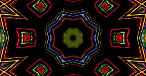 Techno Pixel Abstract Geometric Symmetric Pattern Cyber Tech Stock Illustration