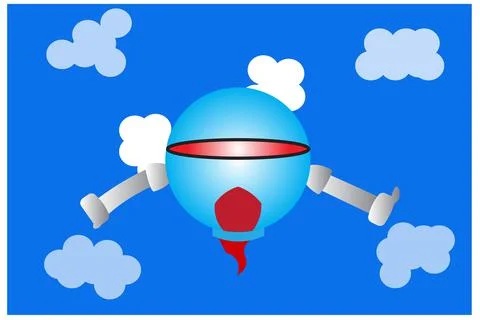 Techno robot Stock Illustration