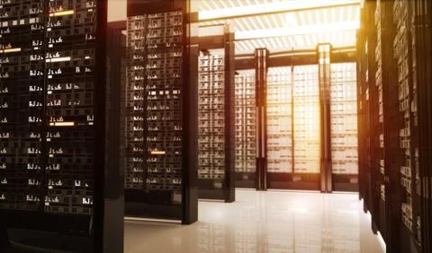 Techno Room Stock Illustration