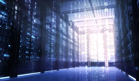 Techno Room Stock Illustration