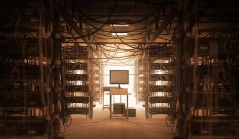 Techno room Stock Illustration