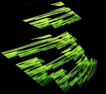 Techno shape on black Stock Illustration