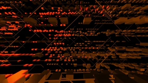 Techno shapes brown geometric background Stock-Footage 89557673