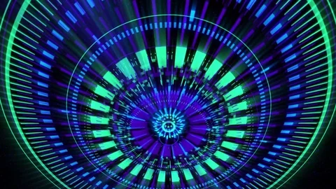 Techno Shapes UFO Visual Stock Footage 75607832