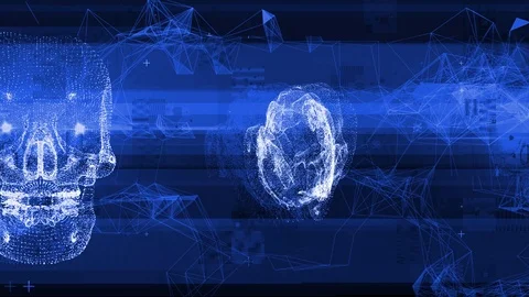 Techno Skull 1-3 動画素材 120015955