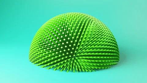 Techno sphere 3d geometric video animation background. Looping 3D motion Stock Footage 231200623
