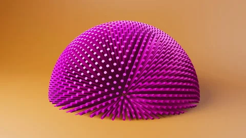 Techno sphere 3d geometric video animation background. Looping 3D motion Stock Footage 231540999