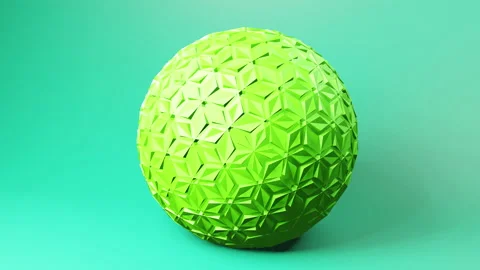 Techno sphere 3d geometric video animation background. Looping 3D motion Stockbeeldmateriaal 232461936