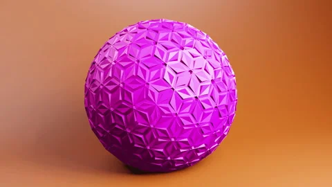 Techno sphere 3d geometric video animation background. Looping 3D motion Stock Footage 232969393