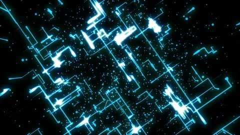 Techno sphere field background collection Stock Footage 89514723