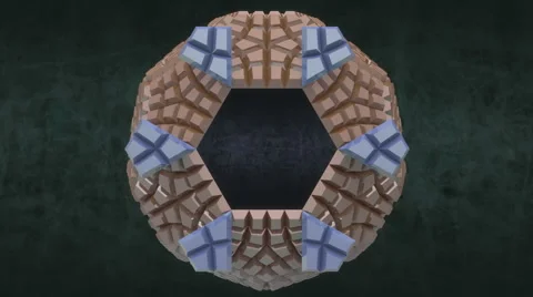 Techno sphere.Alpha matte Stock Footage 46704685