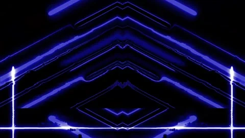 Techno stage wall animation with changing color of neon parts Stock Footage 278271913
