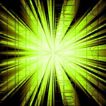 Techno style background Techno style background with exploding rays and sc... Stock Photos