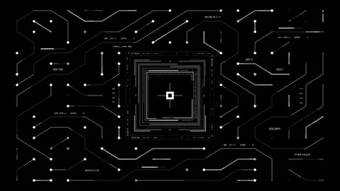Techno template  HUD motherboard Video stock 306592261