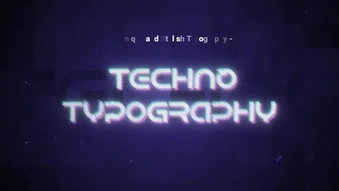 Techno Typography for After Effects Stock After Effects