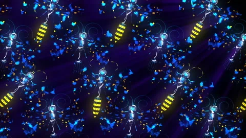Techno Wasp 4K 05 Stock Footage 118530824
