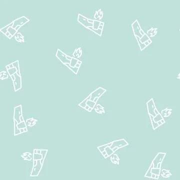 Techno wing line vector seamless pattern Stock Illustration